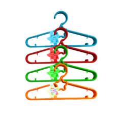 保爾潔 太陽花兒童衣架 34cm 六入裝 顏色隨機, 1個