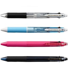 유니볼 제트스트림펜 3&1 3색유성볼펜 & 샤프(0.5mm) MSXE4-600-07 다색볼펜 멀티펜, 투명(T)