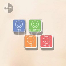 헤이지 루미루미 마그넷 미세먼지카드 4종 8X8CM 포맥스게시판