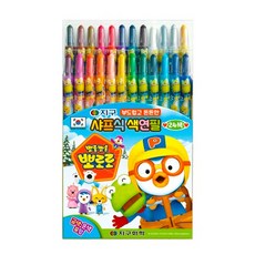 지구화학 뽀로로 샤프식 색연필, 24색, 1개