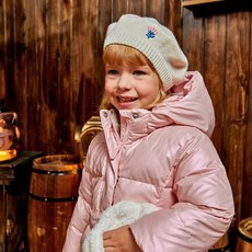 [AK플라자] [밀리밤] 니트 전판 플라워 베레모 MLAH24W51