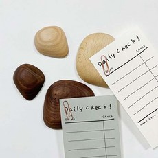 하우스팡 원목 마그네틱 우드 키홀더 냉장고 자석, 호두나무L, Walnut