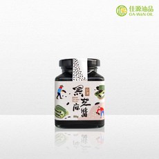 佳源油品 GA-WÁN OIL 台灣本土黑芝麻醬 低溫冷壓慢磨工法, 1個