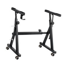 바퀴 달린 피아노 키보드 스탠드 연주 초보자용 다리미 보면대, 1개