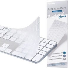 [2024 M4 칩 숫자 키 포함] 아이맥 iMac A3119 매직 키보드 키스킨 보호커버 투명 TPU 필름, 1개, 투명한