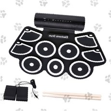 전자드럼패드 휴대용 실리콘 롤업 드럼세트 가정용 연습용 스틱포함 접이식, 1개, 휴대용 전자드럼