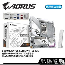 GIGABYTE 技嘉 B850M AORUS ELITE WIFI6E ICE AMD AM5 主機板, B850M AORUS ELT ICE