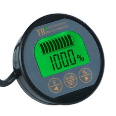 스쿠터 잔량계 자전거 배터리 전기 전원 표시 미터 50A(8-120V)-일반 브라켓, (청색등) 100A (8-120V) 백미러형, 청색등 100A 백미러형