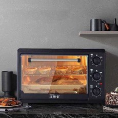 홈베이킹 데크오븐 가정용 전기 컨벡션 기계, 차콜 블랙 풀옵션 22L