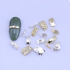카브 5개 네일파츠 젤네일아트재료, C실버 2x10mm (2131)