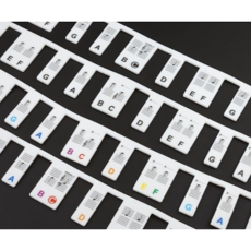 초급 피아노 가이드 건반 키 61 음표 키보드 라벨 음악 초보자 노트 스티커 실리콘 전자, A_흑백, 1개