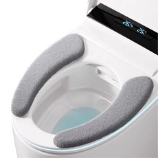 제이에스 두툼한 메모리폼 접착식 플리스 변기시트, 그레이(G), 1개