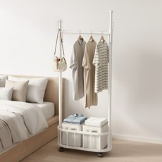 HIKAERO 선인장 디자인 행거 스탠드 옷걸이 인테리어 다용도 옷걸이, 화이트