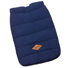 DING DONG PET 寵物素色簡約刷毛背心, 海軍藍