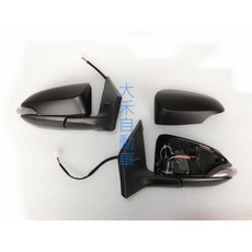 大禾自動車 帶燈 電動折疊 後視鏡 未烤漆 適用 TOYOTA VIOS YARIS 14-17 單邊價, 1個, 一組 L/R