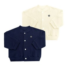 그린베베 국내생산 영유아용 봄가을용 스타 와플 점퍼