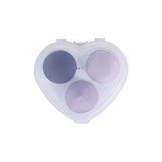四宮格美妝蛋泡水變大親水性非乳膠水滴斜切4個套裝網紅彩妝愛心紫色系3個裝默認尺寸, 1個, 愛心紫色系3個裝:默認尺寸