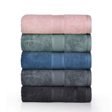 록신 프리미엄 호텔수건 레이온 40수 180g 40x90 부드럽고 항균력 좋은 수건 욕실용 가정용 선물용 다용도 고급 타올, 5개, 혼합2