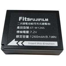兆華國際 W126S 副廠電池 適用於 FUJI 富士 X-HALF X100VI XM5 XT30II 世訊電池, 1個, 1個裝