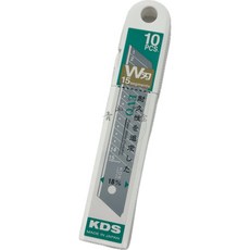 KDS 美工刀刀片 10片裝 寬0.5mm 8段/15段, 1個, LB-10WZ白色W刃15節10片/盒