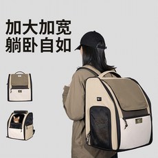 貓咪雙肩包便攜外出大容量寵物出行背包捲簾貓包狗狗外出包洗澡包, 雙肩寵物揹包【戶外大容量】,F-36*26*43【18斤內貓/12斤, 1個