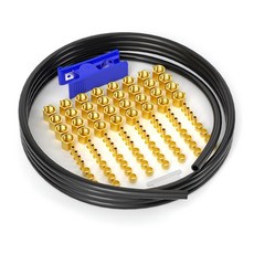 GASHER 38.1cm(15인치) 공기 압축기 언로더 튜브 키트 10개 1cm(3/8인치) 슬리브 페룰 압축 인서트 및 압축 너트 포함, 236" Tube 97PCS