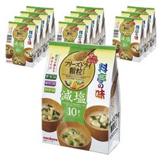 marukome 冷凍乾燥味噌湯顆粒粉 低鹽款 10包入, 12個