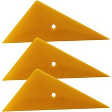 자동차 스티커 래핑 스크레이퍼 15.5 8.5cm 뾰족한 끝 윤곽 스퀴지 유리 와이퍼 윈도우 수리 틴티드 도구 원형 노란색, Yellow