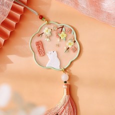 熱銷 刺繡手工diy材料包 自繡製作平安福禦守書簽掛件雙麵繡蘇繡送男友禮物, 【四季平安】送繡繃+禮盒 【需自己縫製】, 1個