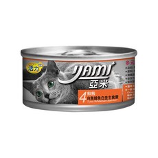 YAMI YAMI 亞米亞米 白金大餐系列貓罐頭 純白肉鮪魚, 1個, 鮮鮪白魚鮭魚, 80g