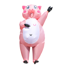 할로윈 핑크 아기돼지 코스튬 에어슈트 졸업식 파티의상