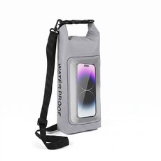 2L PVC 手機防水袋 戶外斜挎包 游泳防水包, 灰色