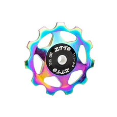 ZTTO MTB 자전거 뒷 변속기 자키 휠 11T 13T 스틸 베어링 풀리 AL7075 CNC 도로 자전거 가이드 롤러 아이들, 02 13T, 12 Colorful 1pc
