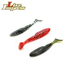 배스랜드 섀드 테일 2인치 배스웜 배스낚시 소프트베이트, 1세트