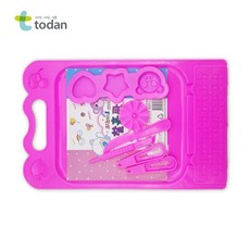 토단 피노키오 찰흙판 (찰흙판1p+모양틀1p+찰흙칼3p), 분홍색, 1세트