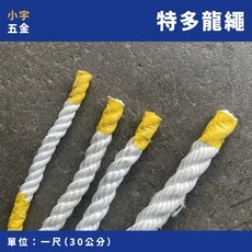 小宇五金 一尺 30公分 特多龍繩 童軍繩 安全繩 登山繩 黑網繩子, 2分（約9mm）一尺30公分