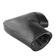 투케바이크 오토바이 배달대행 겨울 가죽 기모 방한 토시 장갑, 블랙