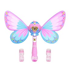 台灣出24H開發票 蝴蝶翅膀聲光音樂泡泡槍吹泡泡(連續式) 魔法棒 泡泡棒 聲光泡泡槍 泡泡水 自動出泡 888玩具, 1個, 粉紅色