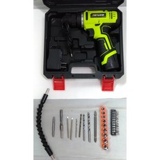 芝浦 12V 鋰電鑽 雙速可正反轉 家用電動螺絲刀, 1個, 新款12V兩電一充_塑盒工具組