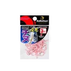 카쿠쯔리 축광 핑크야광 대용량지누바늘 야광바늘 축광바늘 감성돔바늘 벌크바늘 밤낚시 감성돔전용바늘