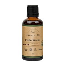 시더우드) 퓨어스 오가닉 에센셜 오일 50ml/맛사지/아로마/피부/바디/다리/보습/수분/전신/진정/케어/탄력, 1개, 50ml