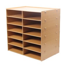 A4 종이 파일 수납함 회사 선반 우드 서류함 보관, N. DSJ0 골드 오크