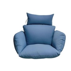 행잉 체어 야외 흔들 그네 스윙 의자 해먹 테라스 라탄 요람 바구니 모조나뭇결 펜션, 대형, 1개, 레이크블루