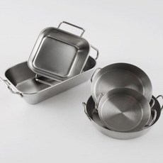 스테인리스 핸들 원형종지 손잡이종지 디저트접시 샐러드그릇, 소