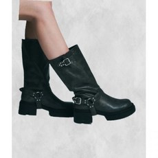 솔트앤초콜릿 라운드 토 라이더 버클부츠 412446014 (6cms) 217140