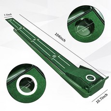 華恩 迷你高爾夫推桿練習毯, 1個, 264*19.5cm華恩logo,綠色