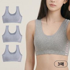 고아라 3p 면스판 인밴드 노와이어 런닝형 스포츠 탑브라 3매 세트