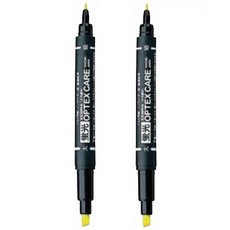 제브라 옵텍스 케어 형광펜 WKCR1 + 사은품(모닝 3색), 2개, 옐로우(Y)