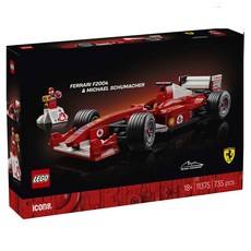 LEGO Icons系列 法拉利 F2004與麥可·舒馬克 11375, 混色, 1個
