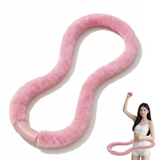 2026 JOMO 6세대 소프트 인조 토끼털 가중 훌라후프 2kg 여성용 복부운동 다이어트 뱃살 허리운동 홈트, 1개, Pink, 2000g